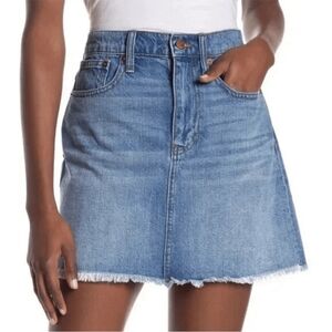 Madewell Denim A-line Mini Skirt